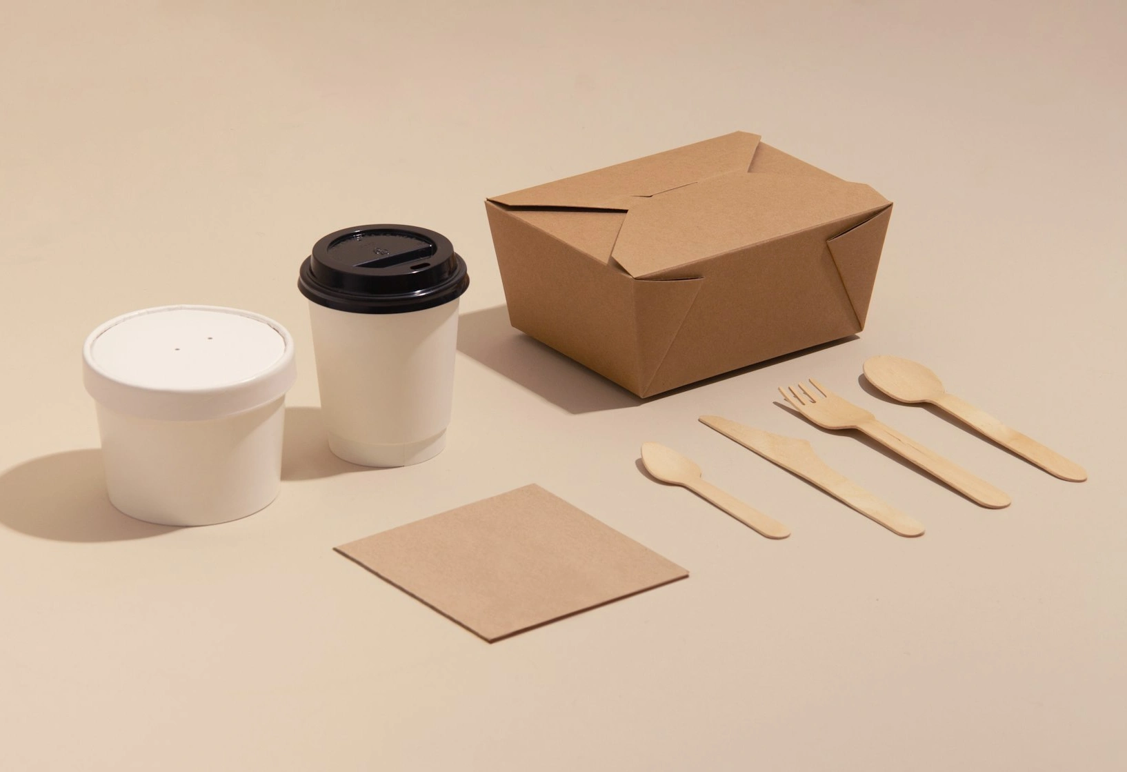 a box and a cup of coffee